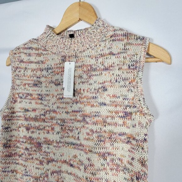 NWT Talbots Multi Colored Mock Neck Sleeveless Marled Knit Sweater Size XS - Picture 3 of 12